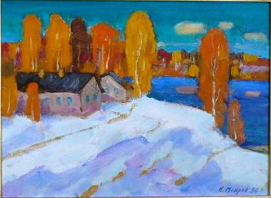 Mokrov Nikolay. Winter scene.